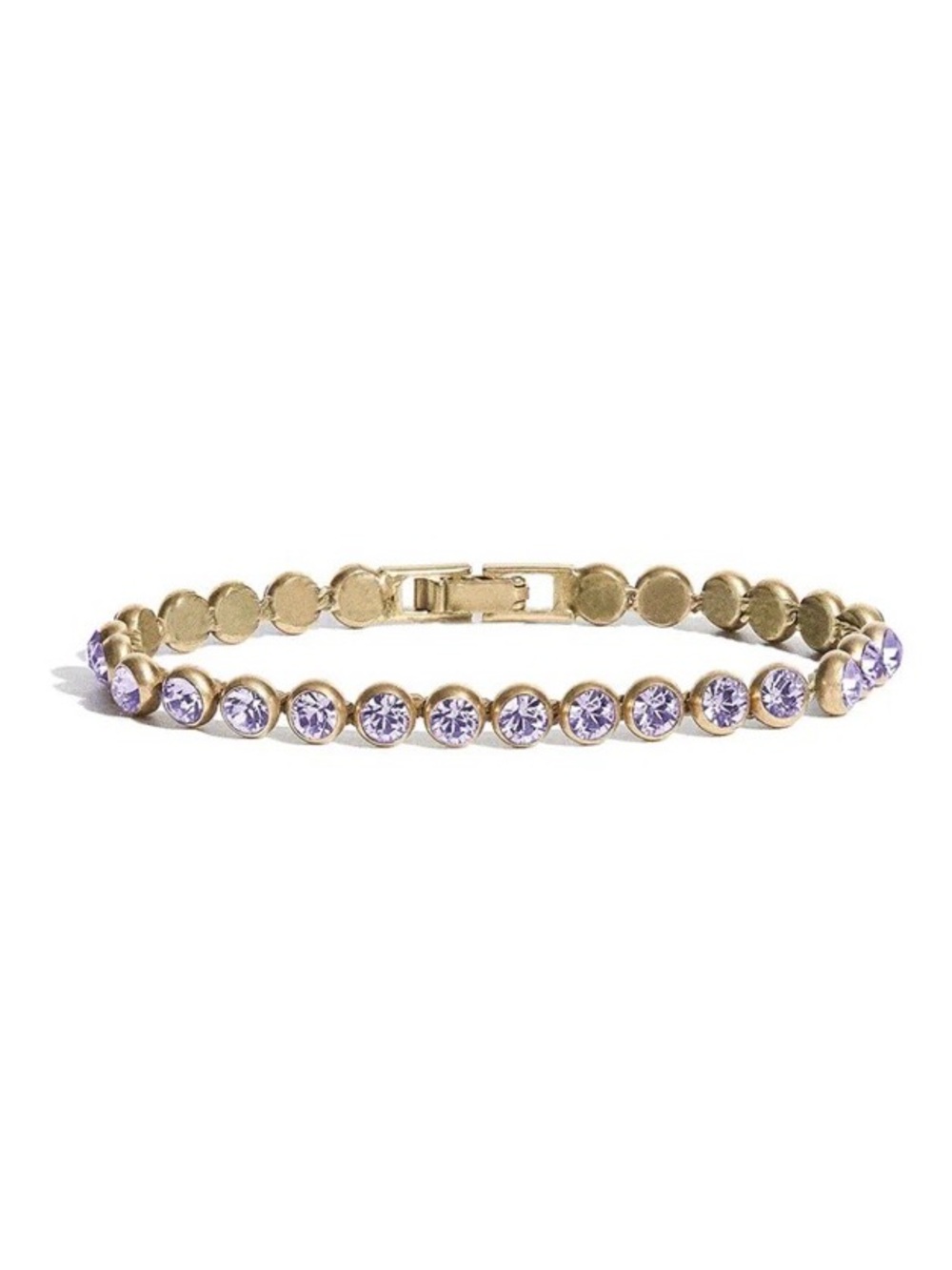 Yum Yun Sun Violet Lilo Brass with Cubic Zirconia Bracelet